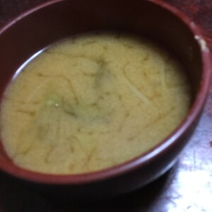 新玉ねぎと水菜の味噌汁